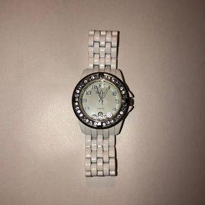 Woman’s white watch